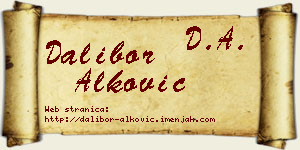 Dalibor Alković vizit kartica
